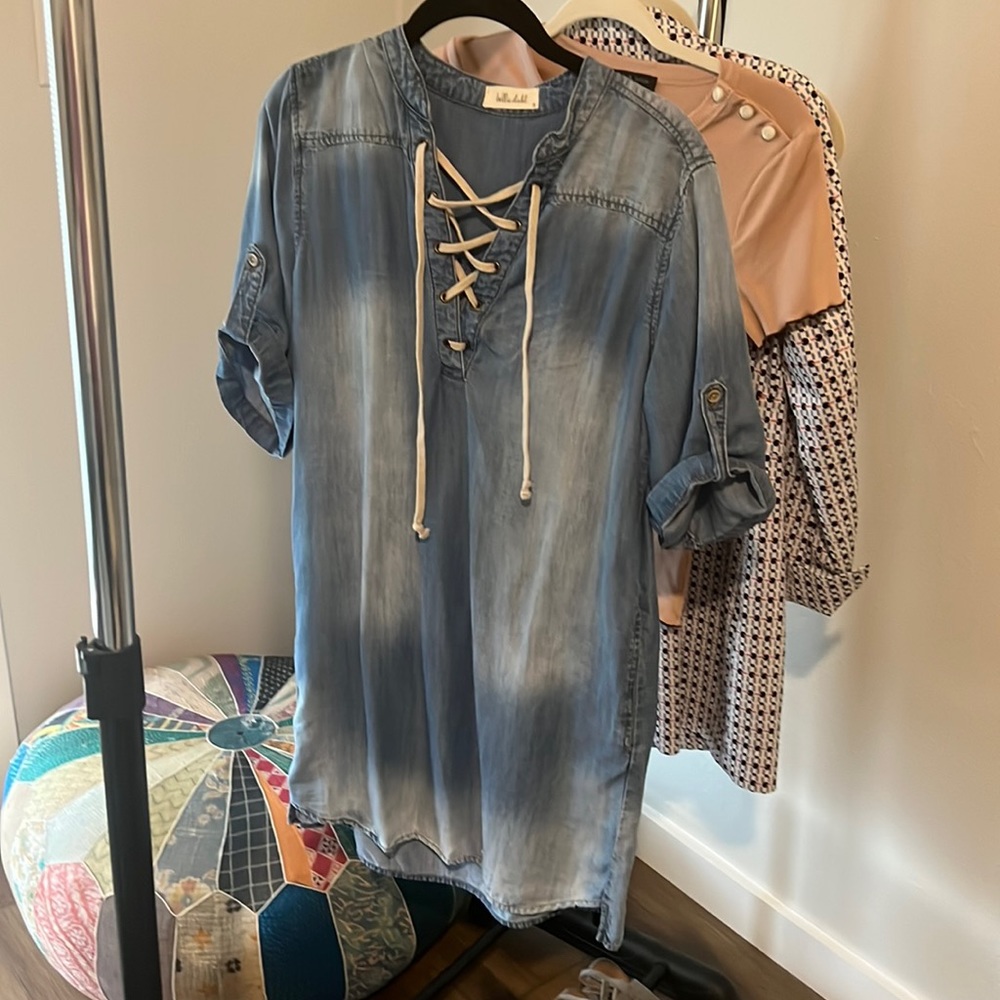 Bella Dahl chambray tunic dress size small
